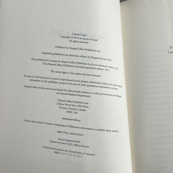 Natural Causes (An Inspector McLean Novel) - James Oswald. Softcover. Thriller. - Picture 8 of 11